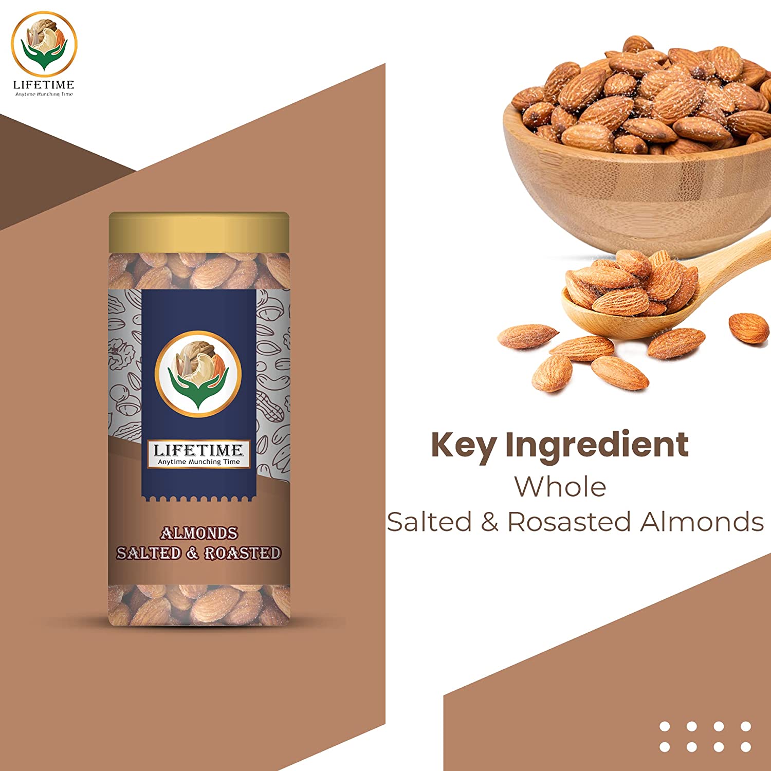 Premium Roasted & Salted Almonds  250g