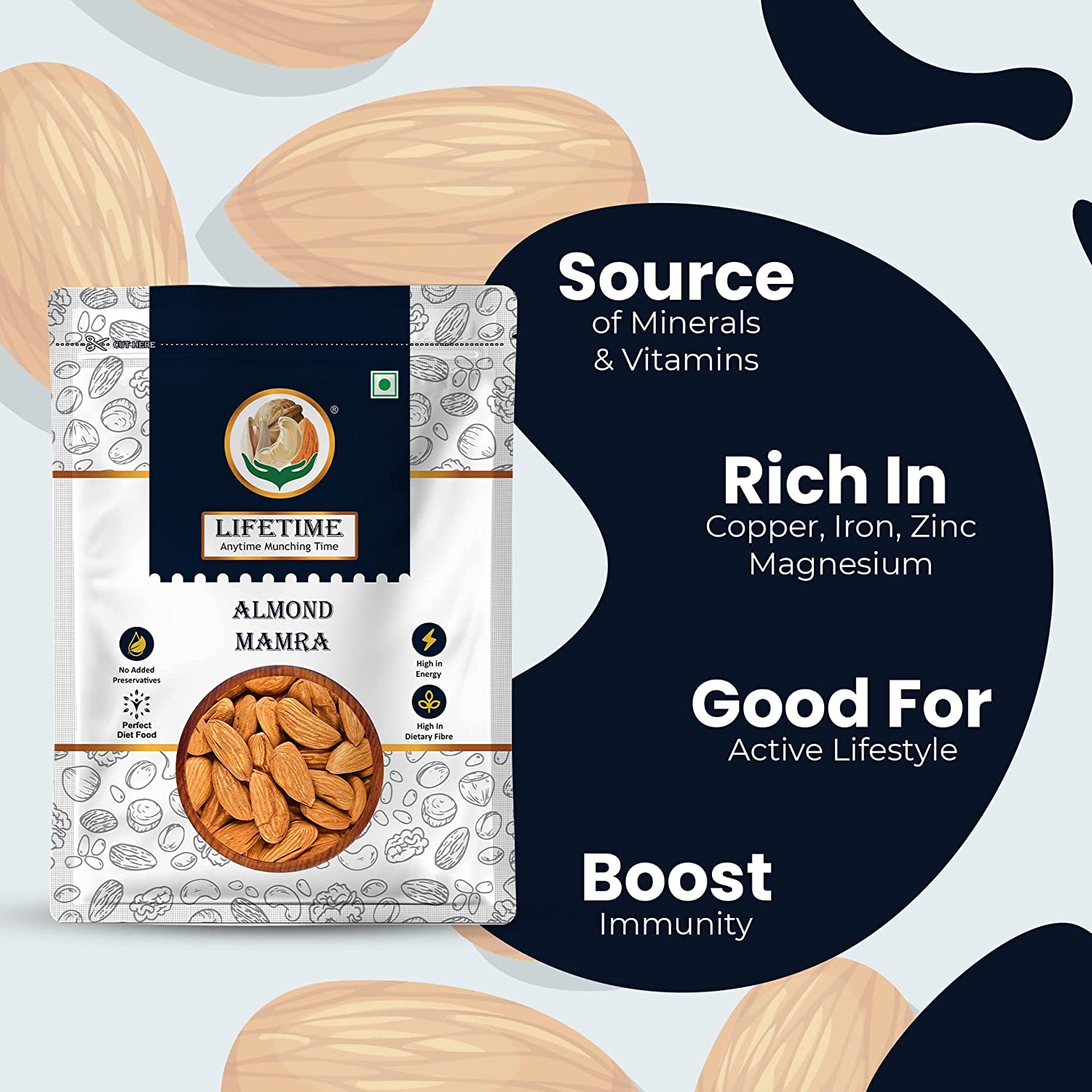 Premium Mamra Almonds 450gm