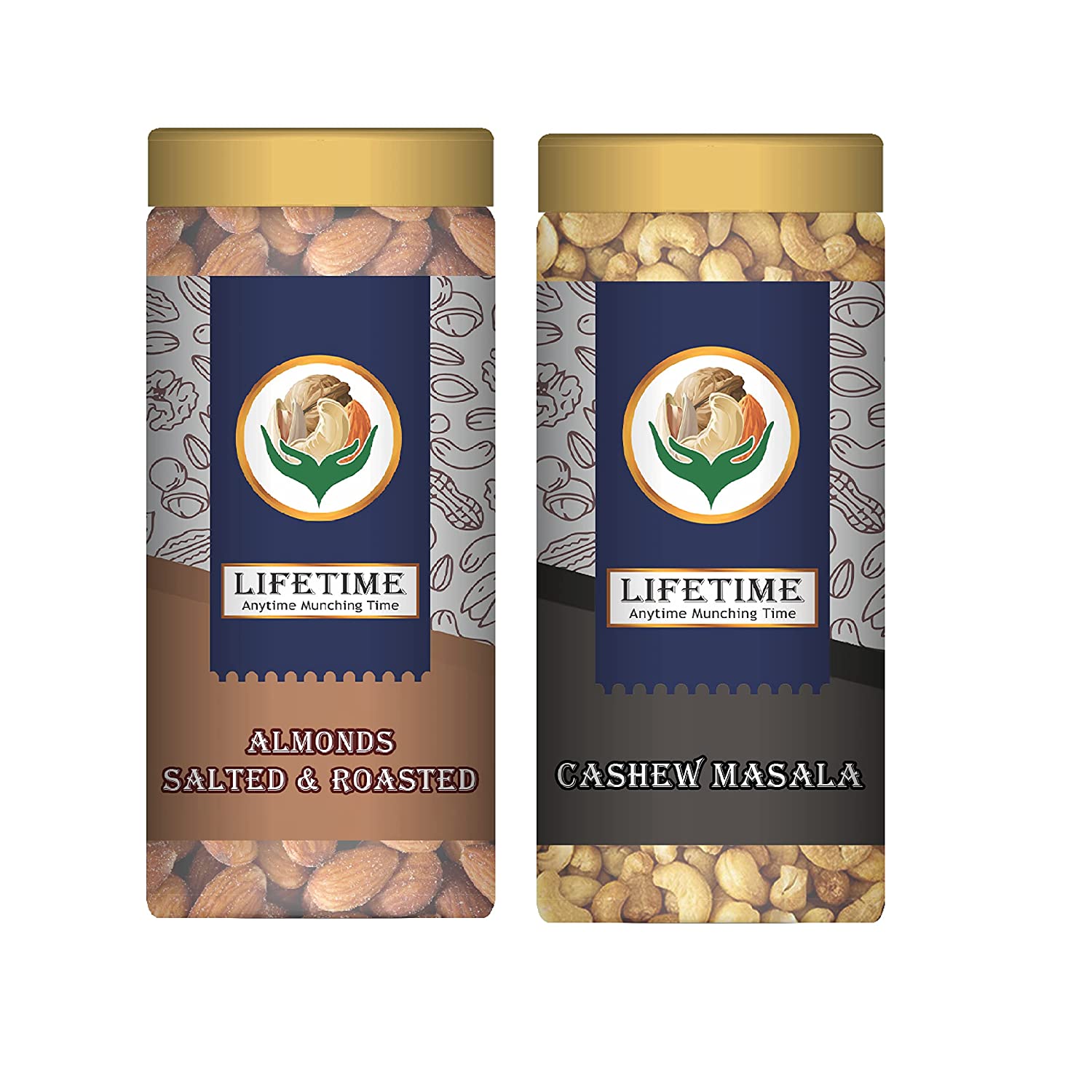 Premium Salted Almonds & Cashew Masala Combo 250g x 2