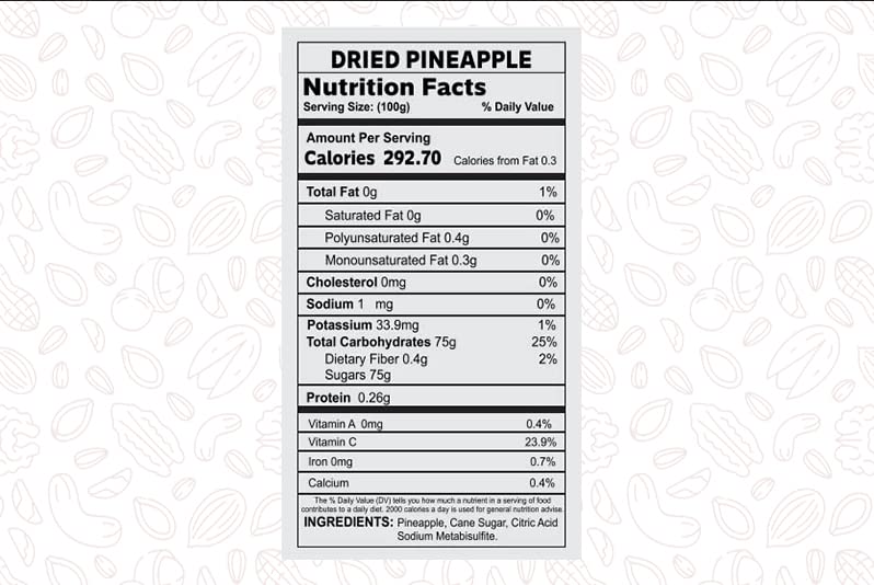 Dried Pineapple 450g